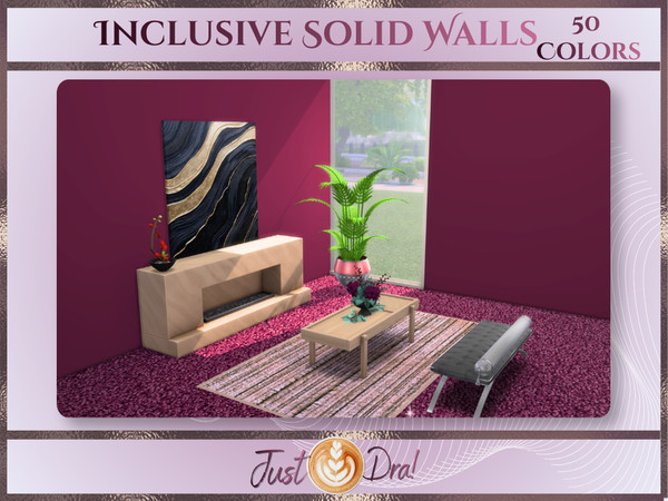 Sims 4 — Inclusive Walls Part 1 - Solid Paint by Draven298 — Inclusive Walls is a set of simple walls that work for