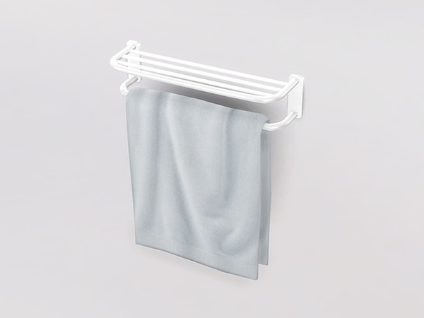 Sims 4 — Elandra Bath Towel Rack by SaeraMaples — A modern farmhouse bathroom with 13 objects. All objects, except for