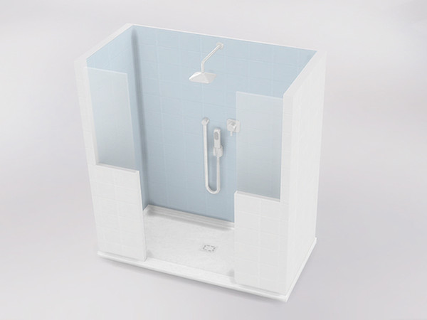 Sims 4 — Elandra bath Shower by SaeraMaples — A modern farmhouse bathroom with 13 objects. All objects, except for the