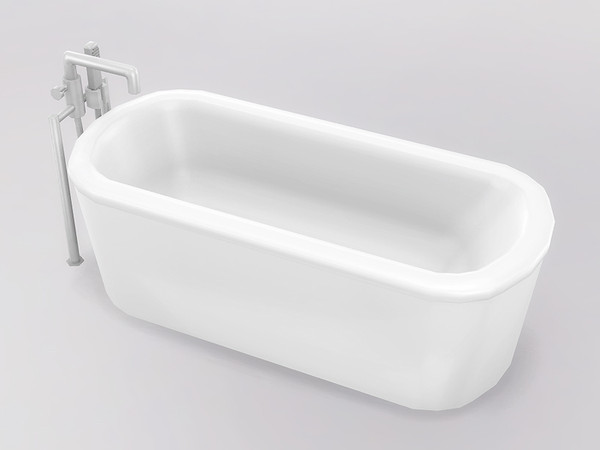 Sims 4 — Elandra Bath Tub by SaeraMaples — A modern farmhouse bathroom with 13 objects. All objects, except for the tub