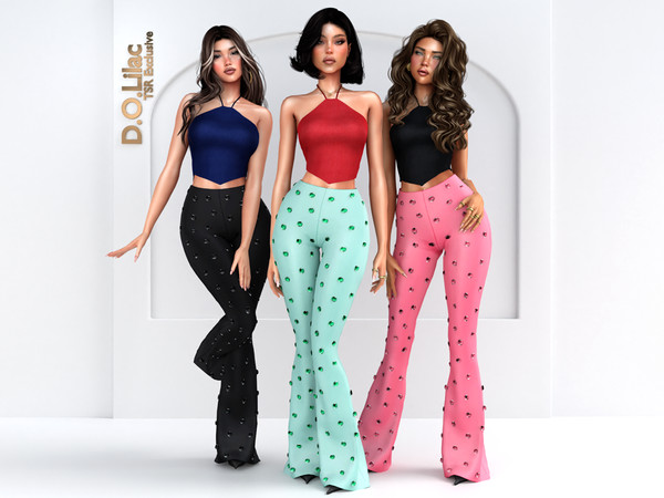 Sims 4 — Starluxe Set -Bottom- by DOLilac — Includes: (Top + Bottom)