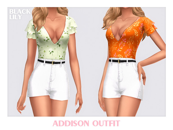 Sims 4 — Addison Outfit by Black_Lily — YA, A, Teen