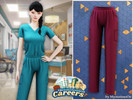Sims 4 — Careers - Medical scrub pants by MysteriousOo — Functional medical scrub pants designed as part of a