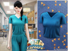 Sims 4 — Careers - Medical scrub top by MysteriousOo — A classic medical scrub top designed for comfort and functionality