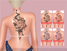 Sims 4 — Lotus Flow Tattoo-Back by ANGISSI — PREVIEWS MADE USING HQ MOD HQ compatible