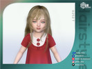 Sims 4 — Layered Long Hair for Toddlers by Daisy-Sims — 21 base colors + 9 ombre colors