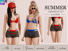 Sims 4 — SARAH - SWIMWEAR SET SHORTS by linavees — New Mesh