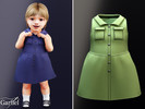 Sims 4 — Infant - Soft sleeveless dress with cute utility pocket details by Garfiel — A sweet infant dress designed with