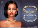 Sims 4 — Chunky Mariner Necklace With Matching Earrings by feyona — Chunky Mariner Necklace With Matching Earrings (with