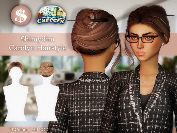 Sims 4 — Carolyn Hairstyle Style A by Shimydimsims — Hi ! Let's deep dive into your sim professional interest with this