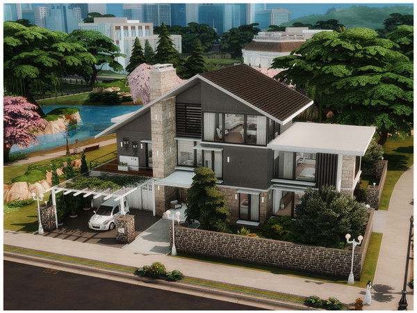 Sims 4 — MM Modern Home 3 by Merin_Martini — My Sims 4 lots some are inspired from random pictures that I found on the