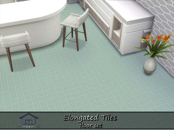 Sims 4 — Elongated Tiles floor 3 by Emerald — Enhance your home with unique elongated shape tiles.(floor set)