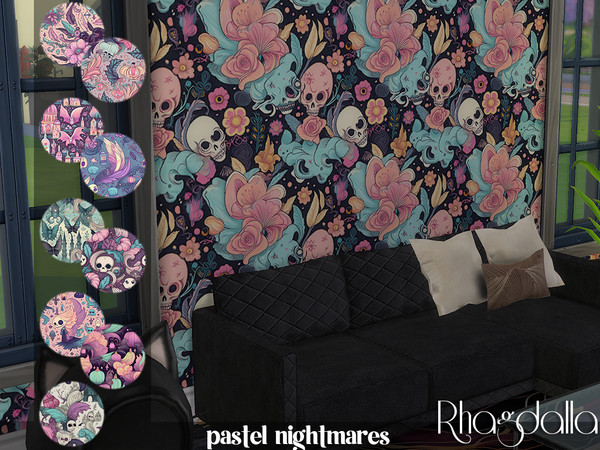 Sims 4 — Pastel Nightmares II by Rhagdalla — Pastel Nightmares II - 10 styles