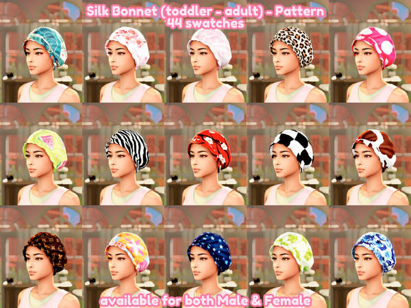 Sims 4 — [ashlegacies] Silk Bonnet (Adult) - SOLID by ashlegacies — Base Game