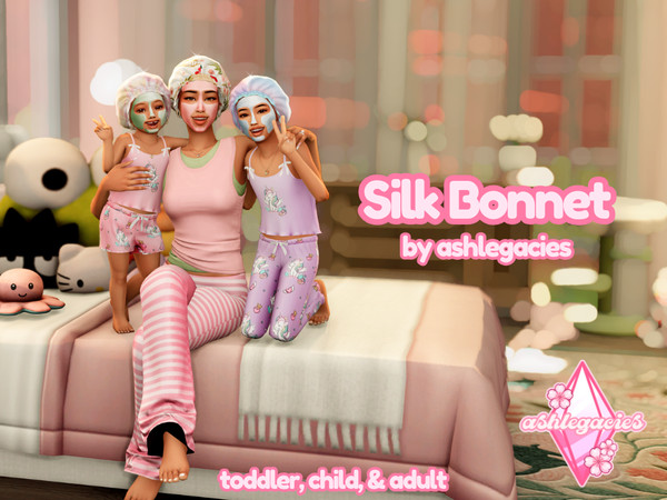 Sims 4 — [ashlegacies] Silk Bonnet (Toddler) - SOLID by ashlegacies — Base Game