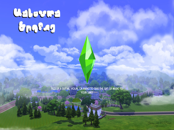 Sims 4 — SwMDS - Willow Creek Pendula Spring Sky View Loading Screen by MsDSweets — [SwMDS] Willow Creek Pendula Spring