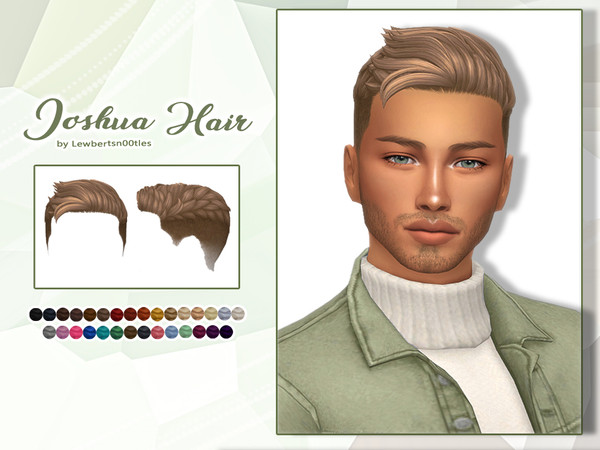Sims 4 — Joshua Hair by Lewbertsn00tles — A wispy, textured crop hairstyle for male sims. Maxis Match