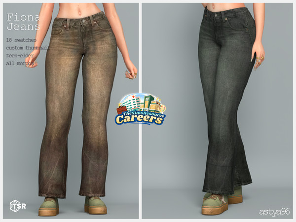 Sims 4 — Fiona Jeans by astya96cc — 18 swatches