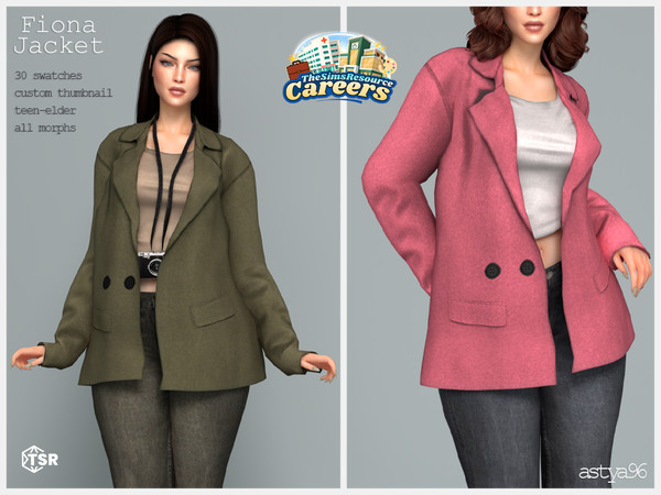 Sims 4 — Fiona Jacket by astya96cc — 30 swatches