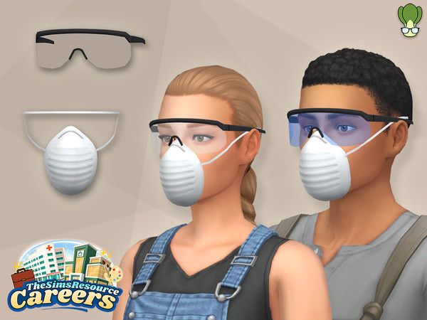 Sims 4 — Woodworking Safety Equipment Set - Careers Collection by kapakijo — Keep your sims safe with this dust mask
