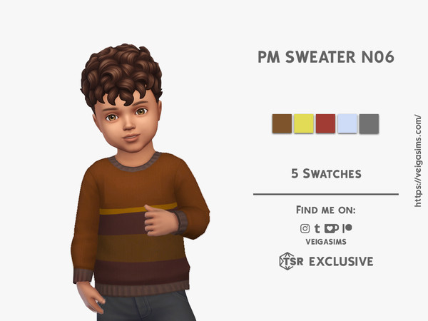 Sims 4 — PM SWEATER N0 6 by David_Mtv2 — 5 swatches;