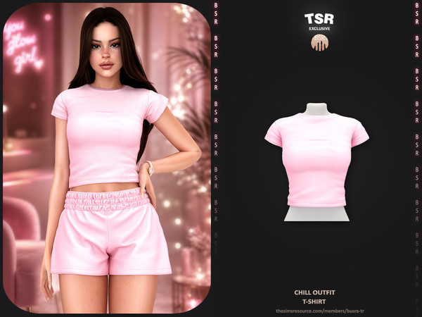 Sims 4 — Chill Outfit -T-Shirt BD1675 by busra-tr — - BD1675