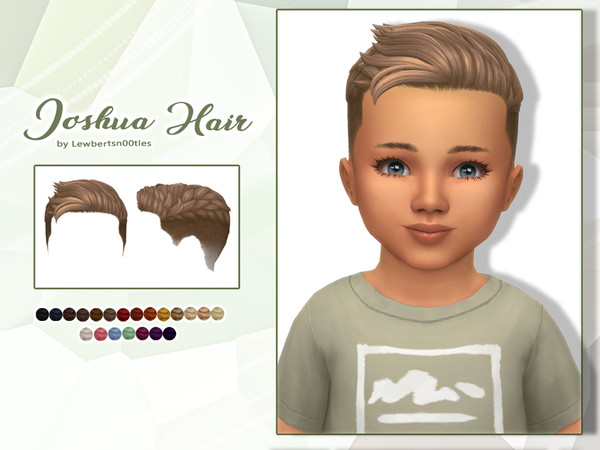 Sims 4 — Joshua Hair - Toddler version by Lewbertsn00tles — A wispy, textured crop hairstyle for male sims. Maxis Match