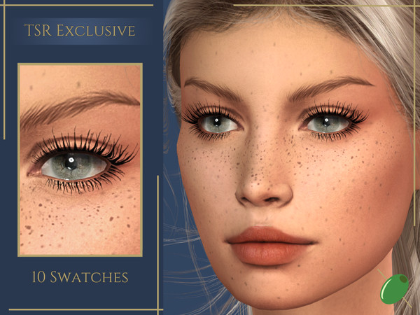 Sims 4 — Selena 3D Lashes by Pitted0live — Full fluttery 3D long length eyelashes 2 versions