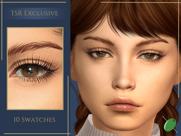 Sims 4 — Karliah 3D Lashes by Pitted0live — Wispy full 3D eyelashes 2 versions