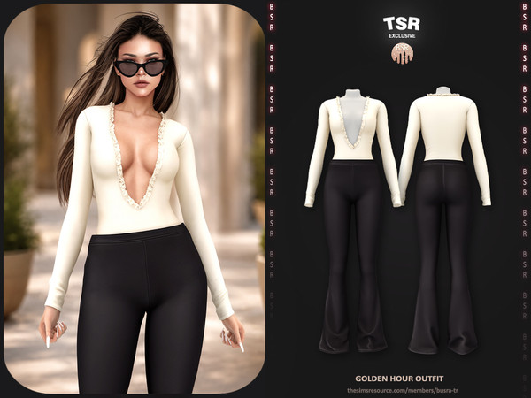 Sims 4 — SET-Golden Hour Outfit by busra-tr — - BD1676