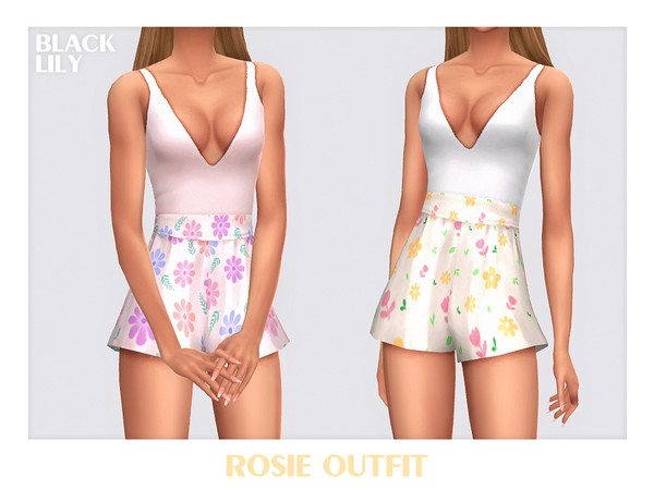 Sims 4 — Rosie Outfit by Black_Lily — YA, A, Teen