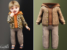 Sims 4 — Infant - Soft faux fur outfit with cozy casual layered styling by Garfiel — A cozy infant outfit featuring
