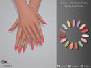 Sims 4 — Intense Medium Shiny Vinyl Gel Nails by LVNDRCC — Shiny, glossy medium almond manicure in an array of bright,