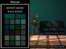Sims 4 — Moody Green Wall Paint by Venerian by Venerian — 22 swatches Custom thumbnail Price: 2 simoleons Found in the