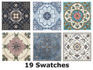 Sims 4 — Boho floor 5 by atinoski — A charming collection of patterned vintage tiles inspired by cozy boho homes, old
