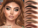 Sims 4 — Lyla Eyebrows by MagicHand — Thick wide brows in 13 colors - HQ Compatible.