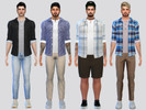 Sims 4 — Ryan Layered Button Shirt by McLayneSims — TSR EXCLUSIVE