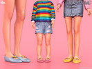 Sims 4 — Seashell Ballet Flats by Mermalade — Seashell Ballet Flats - S737 S738 S739