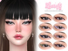 Sims 4 — Coco Flick Eyeliner by Learxfl — Eyeliner, 10 swatches , HQ and BGC . Standalone item with thumbnail.