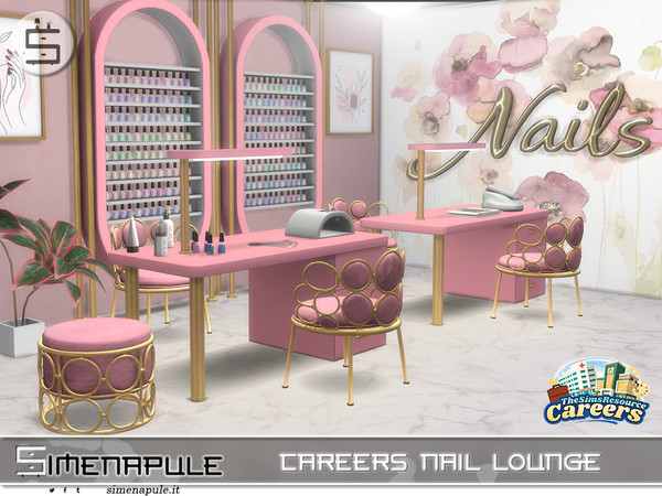 Sims 4 — Careers Nail Lounge by Simenapule — Careers Nail Lounge is a stylish nail salon set designed for elegant beauty