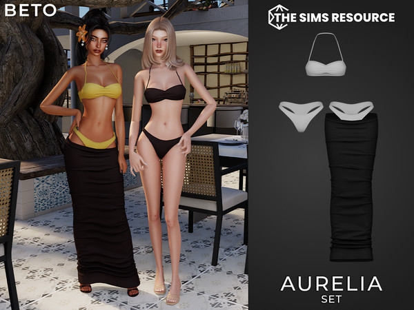 Sims 4 — By Beto - Aurelia (Underwear) by Beto_ae0 — A modern and stylish summer outfit for women, enjoy it!