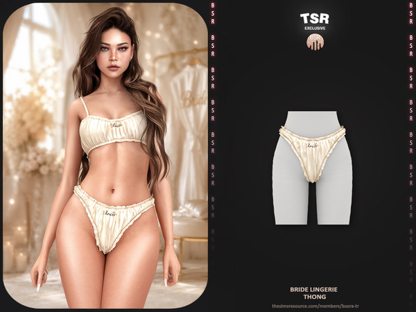 Sims 4 — Bride Lingerie - Thong BD1677 by busra-tr — - BD1677