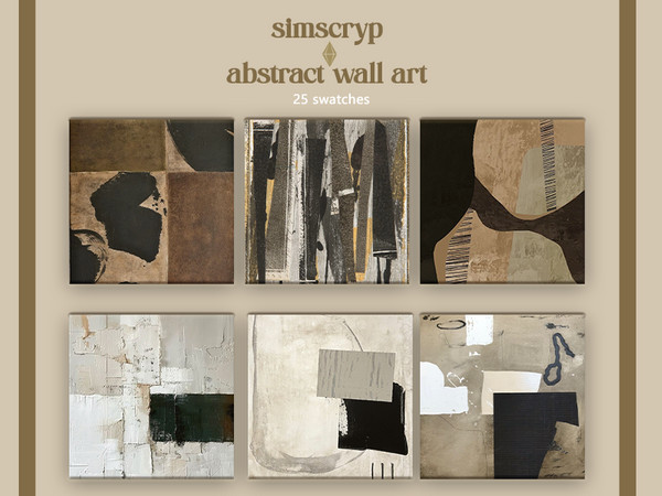 Sims 4 — simscryp - abstract wall art by Simscryp — 25 swatches