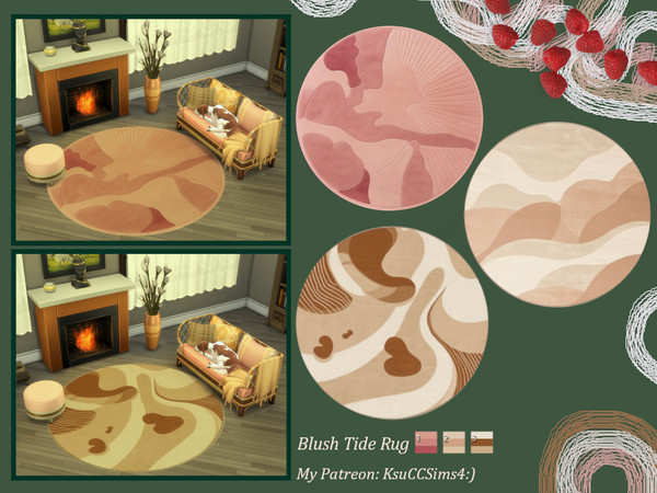 The Sims Resource | KsuCCSims4 - Blush Tide Rug