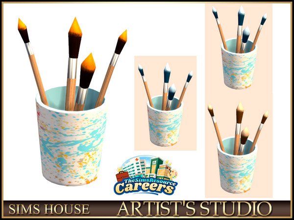 Sims 4 — Sims House ARTIST'S BRUSHES | ARTIST'S STUDIO by Sims_House — ARTIST'S STUDIO