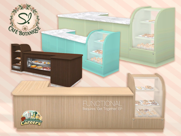 Sims 4 — Cafe Botanique Espresso Bar - GET TOGETHER by SIMcredible! — The Cafe Botanique series is now complete with the