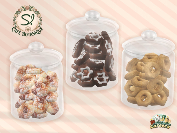 Sims 4 — Cafe Botanique Ring-shaped cookies Jar by SIMcredible! — The Cafe Botanique series is now complete with the