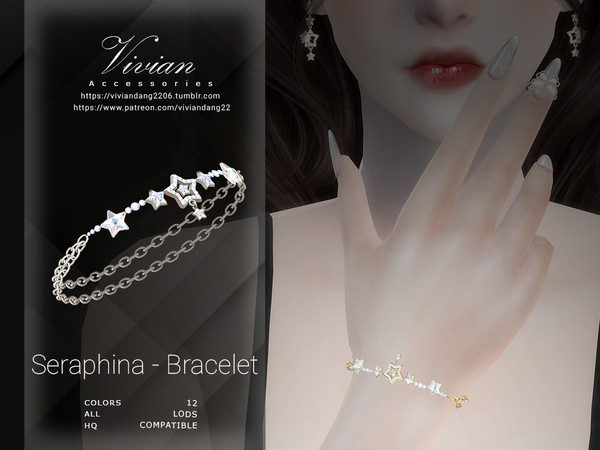 Sims 4 — Seraphina - Bracelet by VivianDang — - 2 version: Left and Right hand