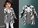 Sims 4 — Toddler - Stylish layered outfit with bold animal print coat by Garfiel — A fashionable toddler outfit featuring
