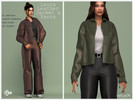 Sims 4 — Laura Leather Jacket and Pants by astya96cc — 30 swatches